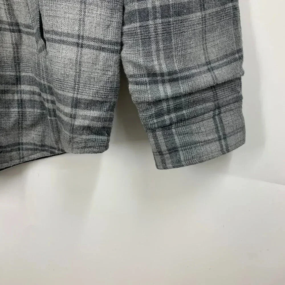 Rails Men's Worthing Button-up Lined Flannel Shirt Jacket in Grey Melange SZ XXL
